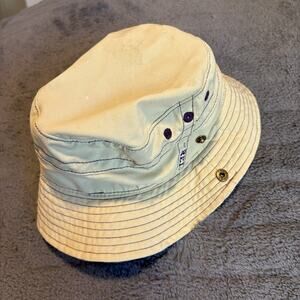REI Toddler Sun Bucket Hat Khaki Purple Chin Strap Outdoor Safari 2T-4T